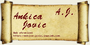 Ankica Jović vizit kartica
